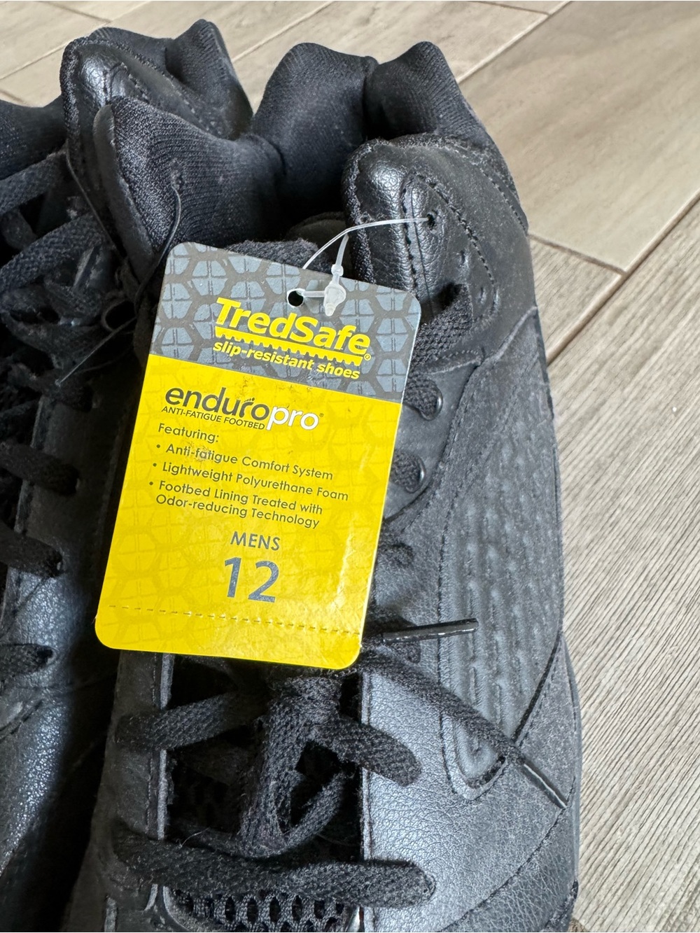 TredSafe Enduro Pro Men's Black Athletic Slip-Resistant Shoes